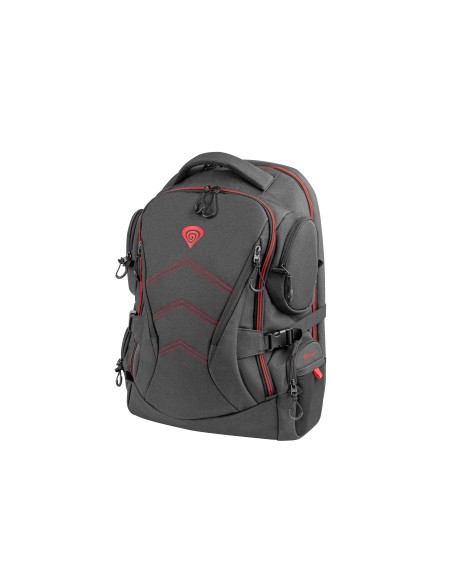 GENESIS Pallad 550 43,9 cm (17.3") Mochila Negro, Rojo