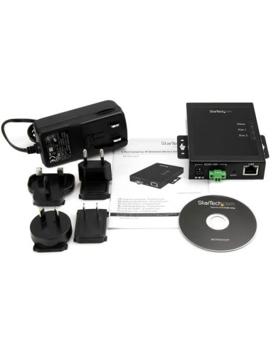StarTech.com Servidor de Dispositivos Serie a IP de 2 Puertos RS232 - De Metal