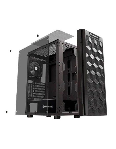 Nfortec NF-CS-AZIR-B carcasa de ordenador Torre Negro