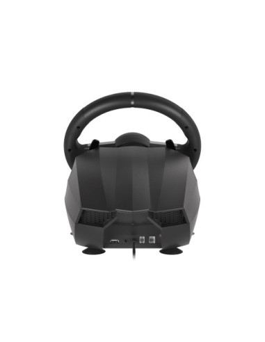 GENESIS Seaborg 400 Negro, Plata USB Volante + Pedales Nintendo Switch, PC, PlayStation 4, Playstation 3, Xbox 360, Xbox One,