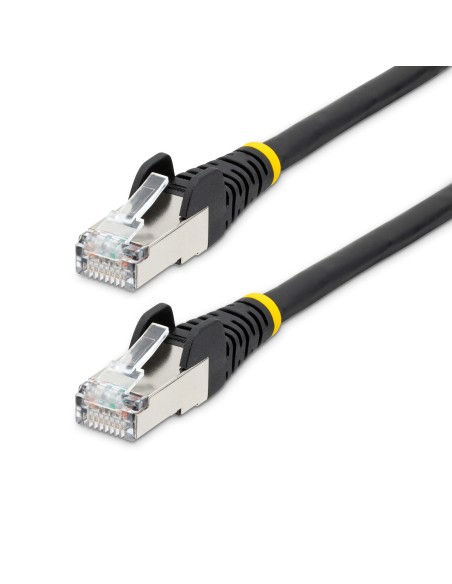 StarTech.com Cable de 1,5m de Red Ethernet CAT6a - Negro - Low Smoke Zero Halogen (LSZH) - 10GbE - 500MHz - PoE++ de 100W -