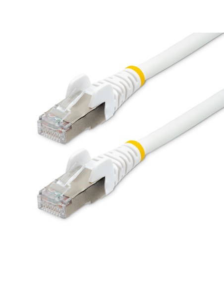 StarTech.com Cable de 1m de Red Ethernet CAT6a - Blanco - Low Smoke Zero Halogen (LSZH) - 10GbE - 500MHz - PoE++ de 100W -