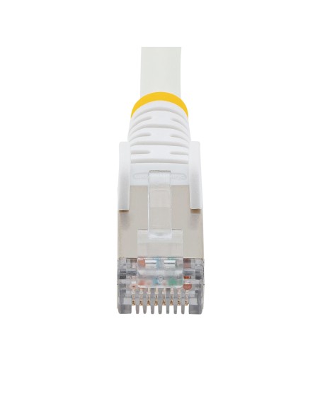 StarTech.com Cable de 1m de Red Ethernet CAT6a - Blanco - Low Smoke Zero Halogen (LSZH) - 10GbE - 500MHz - PoE++ de 100W -