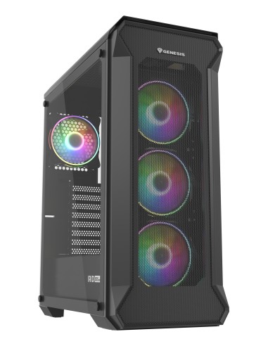 GENESIS Irid 505 ARGB Midi Tower Negro, Transparente