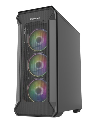 GENESIS Irid 505 ARGB Midi Tower Negro, Transparente