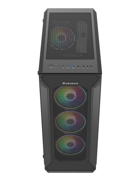 GENESIS Irid 505 ARGB Midi Tower Negro, Transparente