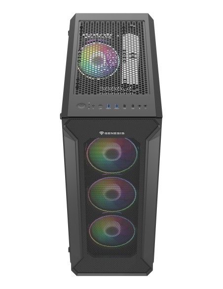 GENESIS Irid 505 ARGB Midi Tower Negro, Transparente