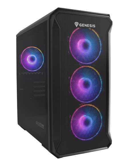 GENESIS Irid 503 ARGB Micro Torre Negro, Transparente