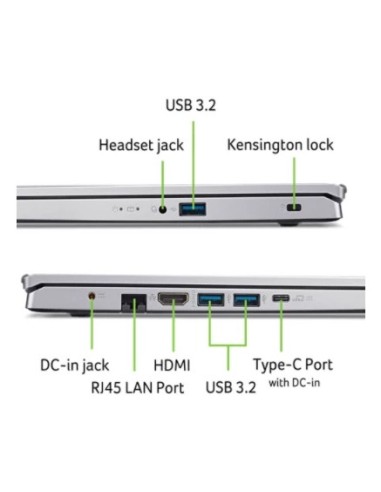 Acer Aspire Go 15 AG15-42P-R899 AMD Ryzen™ 5 5625U Portátil 39,6 cm (15.6") Full HD 8 GB DDR4-SDRAM 512 GB SSD Wi-Fi 6