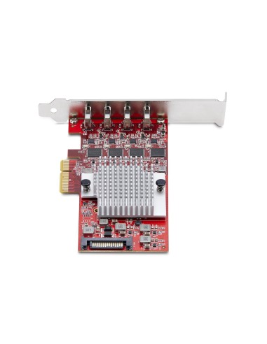 StarTech.com Tarjeta PCIe USB-C de 4 Puertos - Hub Interno USB Tipo C - USB 3.2 10Gb - 4 Controladores Independientes USB - TAA