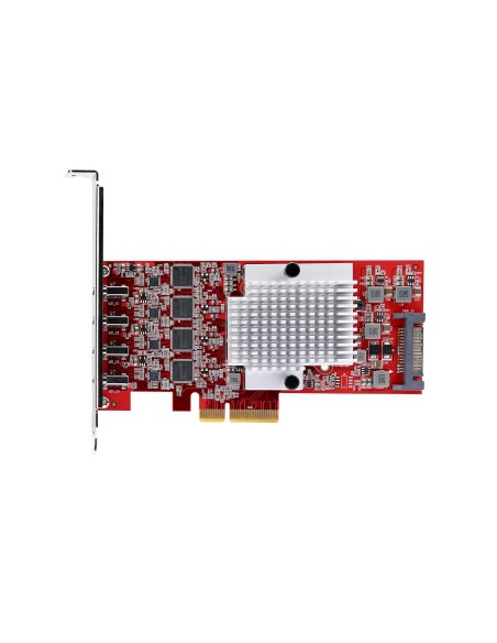 StarTech.com Tarjeta PCIe USB-C de 4 Puertos - Hub Interno USB Tipo C - USB 3.2 10Gb - 4 Controladores Independientes USB - TAA