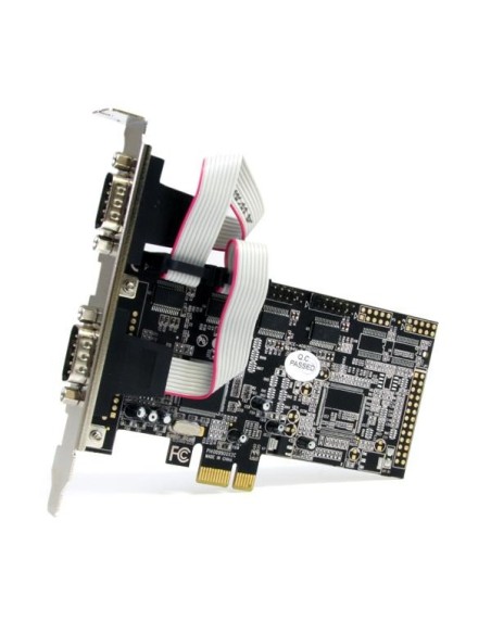StarTech.com Tarjeta Adaptadora PCI Express PCIe de 4 Puertos Serie RS232 UART 16550 Serial DB9