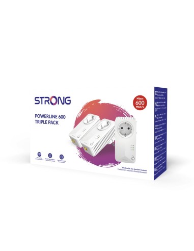 Strong Powerline 600 Triple Pack EU V2 600 Mbit s Ethernet Blanco 3 pieza(s)