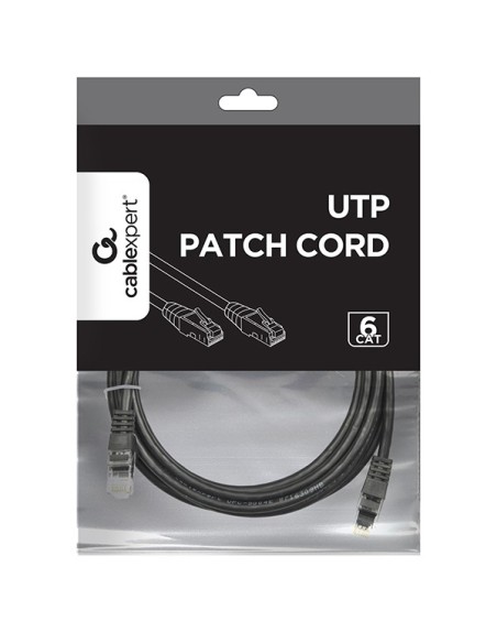 Gembird PP6U-3M BK cable de red Negro Cat6 U UTP (UTP)