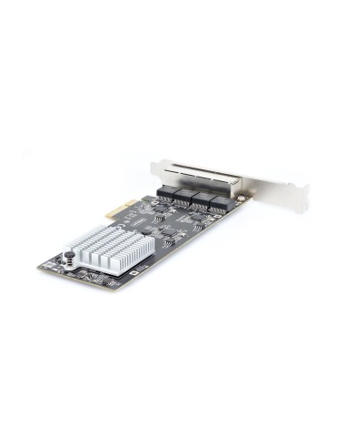 StarTech.com Tarjeta PCI Express de Red Ethernet 4 Puertos NBASE-T 2,5G - NIC I225-V - Tarjeta de Red de 4 Puertos para