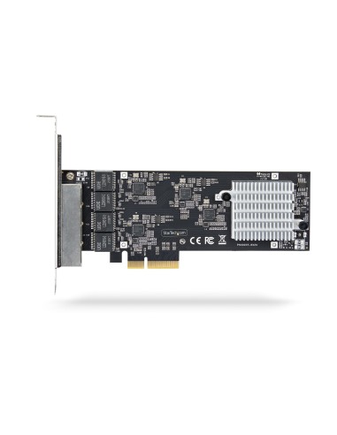 StarTech.com Tarjeta PCI Express de Red Ethernet 4 Puertos NBASE-T 2,5G - NIC I225-V - Tarjeta de Red de 4 Puertos para
