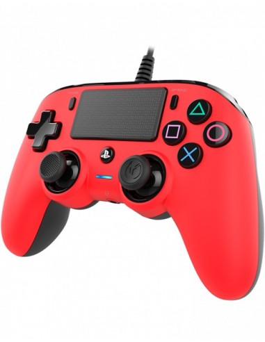NACON PS4OFCPADRED mando y volante Rojo USB Gamepad Analógico Digital PC, PlayStation 4