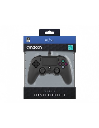 NACON PS4OFCPADBLACK mando y volante Negro USB Gamepad Analógico Digital PC, PlayStation 4