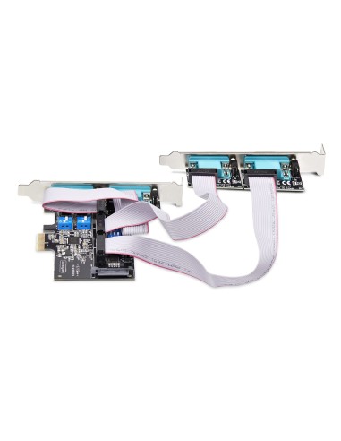 StarTech.com Tarjeta Serie PCI Express de 4 Puertos DB9 - Serial RS232 RS422 RS485 - TAA - UART 16C1050 - ESD de Nivel 4 - con
