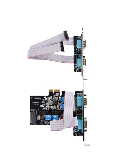 StarTech.com Tarjeta Serie PCI Express de 4 Puertos DB9 - Serial RS232 RS422 RS485 - TAA - UART 16C1050 - ESD de Nivel 4 - con