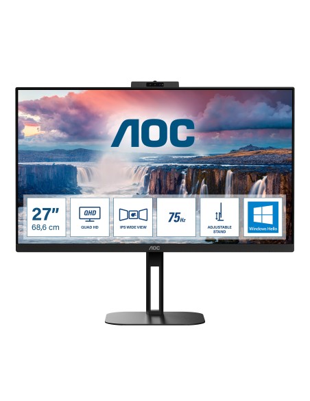 AOC V5 Q27V5CW BK pantalla para PC 68,6 cm (27") 2560 x 1440 Pixeles Quad HD LED Negro