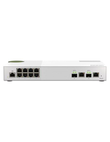 QNAP QSW-M2108-2C switch Gestionado L2 2.5G Ethernet (100 1000 2500) Gris, Blanco