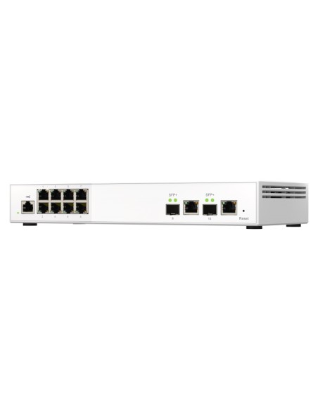QNAP QSW-M2108-2C switch Gestionado L2 2.5G Ethernet (100 1000 2500) Gris, Blanco