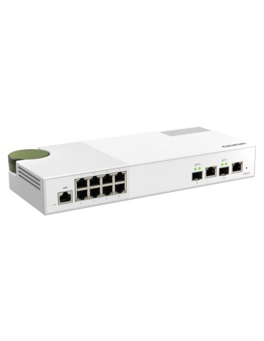 QNAP QSW-M2108-2C switch Gestionado L2 2.5G Ethernet (100 1000 2500) Gris, Blanco