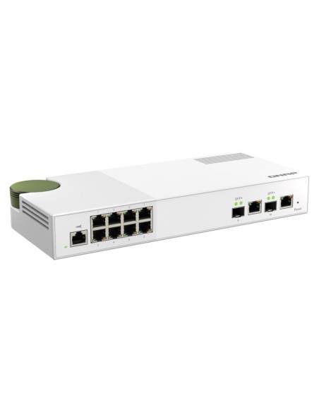 QNAP QSW-M2108-2C switch Gestionado L2 2.5G Ethernet (100 1000 2500) Gris, Blanco