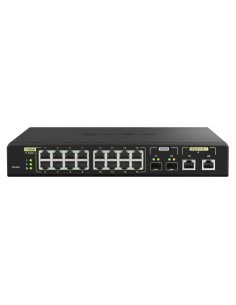 QNAP QSW-M2116P-2T2S switch Gestionado L2 2.5G Ethernet Energía sobre Ethernet (PoE) Negro