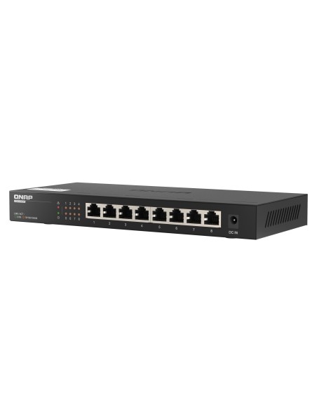 QNAP QSW-1108-8T switch No administrado 2.5G Ethernet (100 1000 2500) Negro