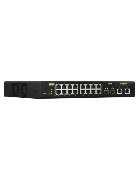 QNAP QSW-M2116P-2T2S switch Gestionado L2 2.5G Ethernet Energía sobre Ethernet (PoE) Negro