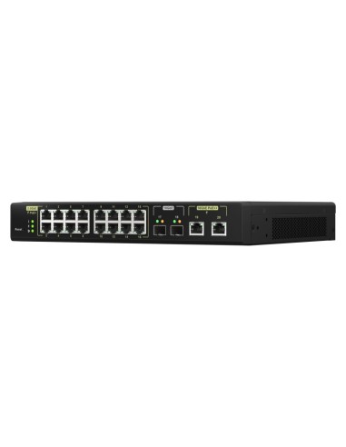 QNAP QSW-M2116P-2T2S switch Gestionado L2 2.5G Ethernet Energía sobre Ethernet (PoE) Negro