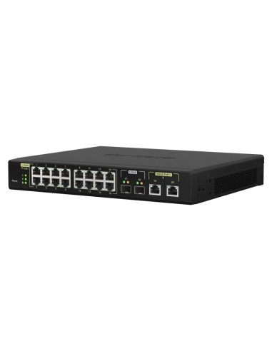 QNAP QSW-M2116P-2T2S switch Gestionado L2 2.5G Ethernet Energía sobre Ethernet (PoE) Negro