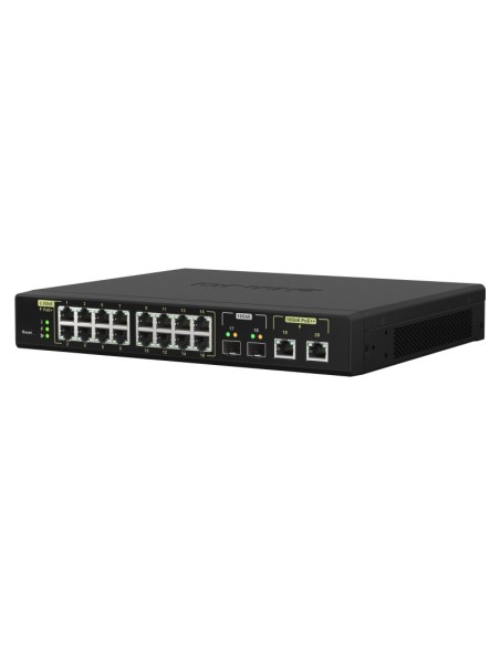 QNAP QSW-M2116P-2T2S switch Gestionado L2 2.5G Ethernet Energía sobre Ethernet (PoE) Negro