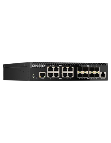QNAP QSW-M3216R-8S8T switch Gestionado L2 L3 10G Ethernet (100 1000 10000) 1U Negro