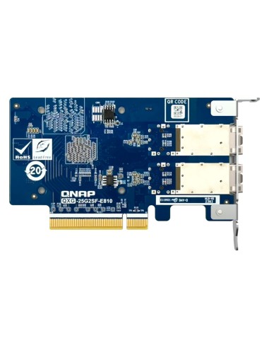 QNAP QXG-25G2SF-E810 adaptador y tarjeta de red Interno Fibra 25000 Mbit s