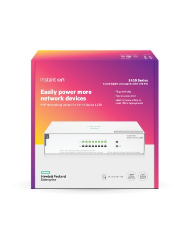 HPE Aruba Networking Networking Instant On Switch 8p Gigabit CL4 PoE 64W 1430