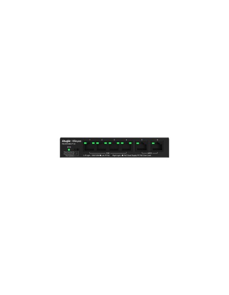Ruijie Networks RG-ES106D-P V2 switch No administrado Fast Ethernet (10 100) Energía sobre Ethernet (PoE) Negro