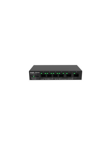 Ruijie Networks RG-ES106D-P V2 switch No administrado Fast Ethernet (10 100) Energía sobre Ethernet (PoE) Negro
