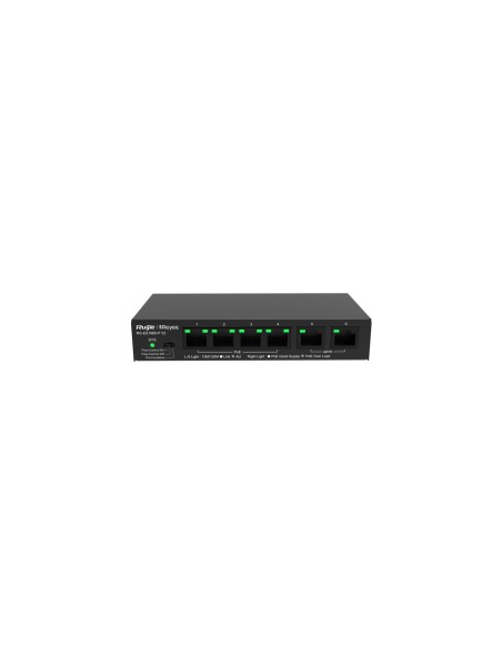 Ruijie Networks RG-ES106D-P V2 switch No administrado Fast Ethernet (10 100) Energía sobre Ethernet (PoE) Negro