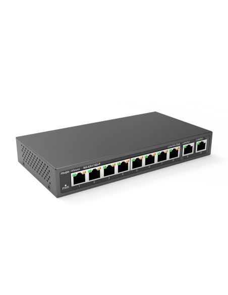 Ruijie Networks RG-ES110D-P switch No administrado Fast Ethernet (10 100) Energía sobre Ethernet (PoE) Negro