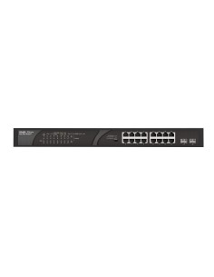 Ruijie Networks RG-ES118GS-P switch No administrado Gigabit Ethernet (10 100 1000) Energía sobre Ethernet (PoE) Negro