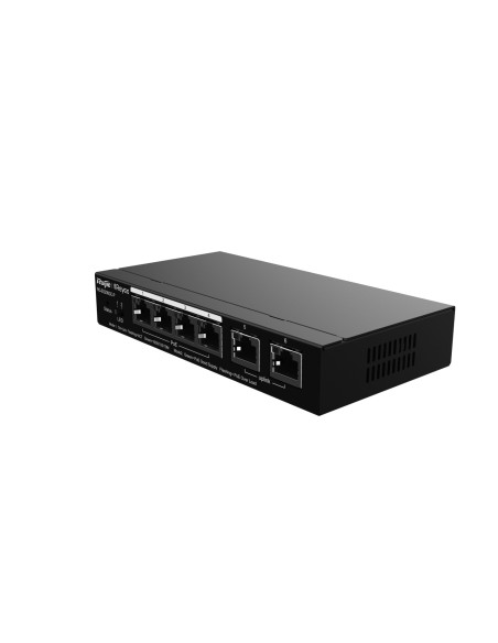 Ruijie Networks RG-ES206GC-P switch Gigabit Ethernet (10 100 1000) Energía sobre Ethernet (PoE) Negro