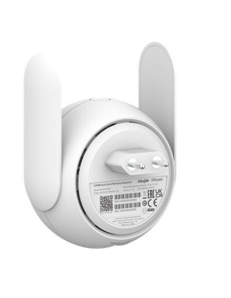 Ruijie Networks RG-EW1200R sistema Wi-Fi Mesh (Wi-Fi en malla) Doble banda (2,4 GHz   5 GHz) Wi-Fi 5 (802.11ac) Blanco 1 Externo
