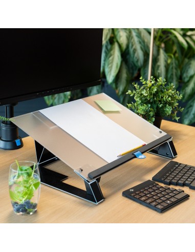 R-Go Tools Portadocumentos R-Go Read2Write, adecuado para leer y escribir, ergonómico, con reposamuñecas de espuma blanda,