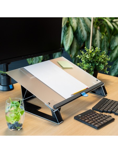 R-Go Tools Portadocumentos R-Go Read2Write, adecuado para leer y escribir, ergonómico, con reposamuñecas de espuma blanda,