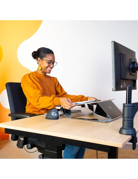 R-Go Tools Portadocumentos R-Go Read2Write, adecuado para leer y escribir, ergonómico, con reposamuñecas de espuma blanda,