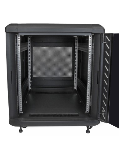 StarTech.com Armario Rack para Servidores 12U 19" 4 Columnas - Rack de Servidores con Cerradura y Seguro - Rack con Ruedas y