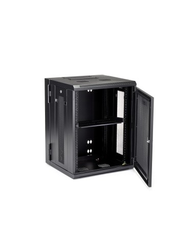 StarTech.com Armario Rack de Pared para Servidores 15U 19" 4 Columnas y Estante 1U - Rack de Servidores de Montaje en Pared con